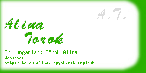 alina torok business card